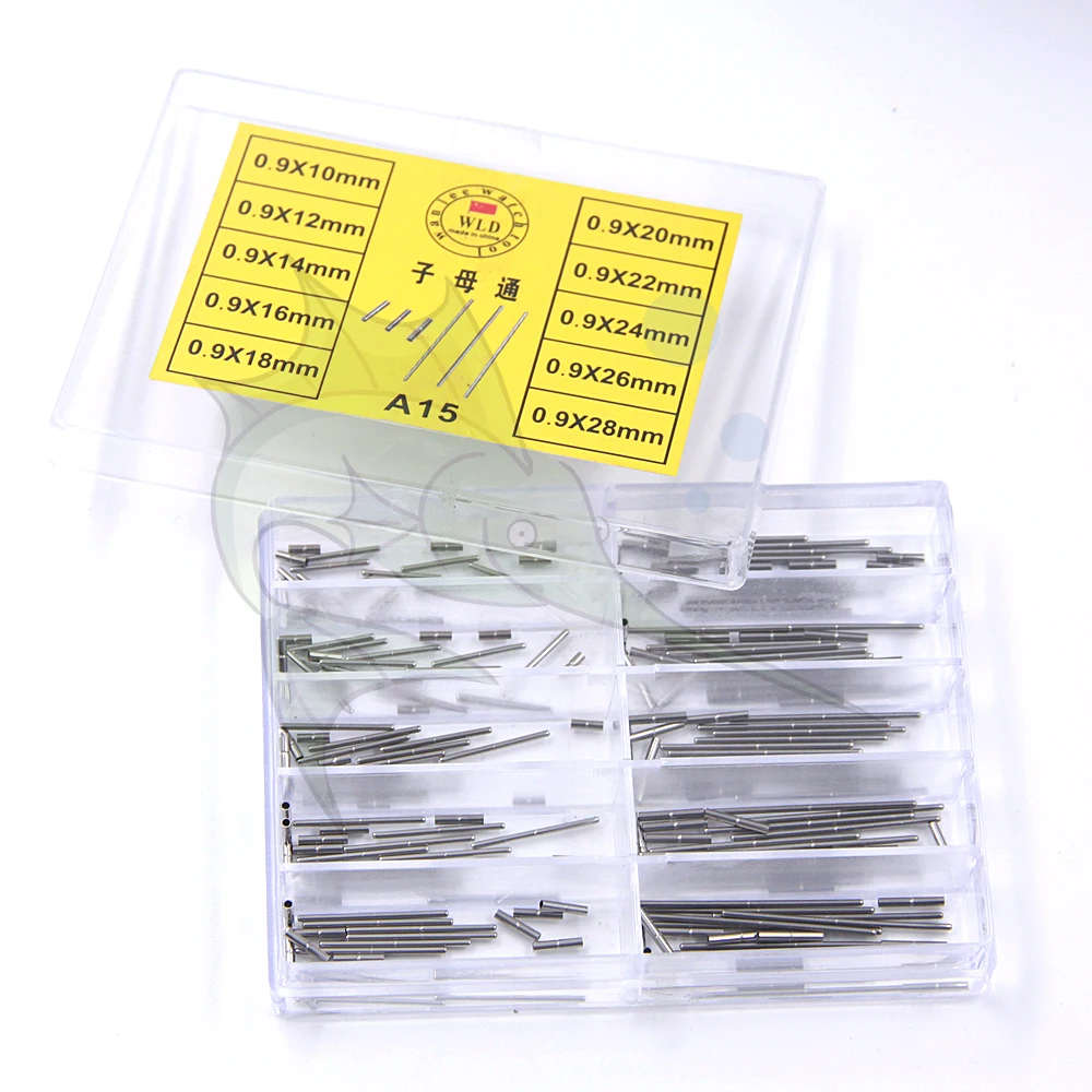 

BD-A15 Stainless Steel Capsa Pins / Tubes Kits 0.9mm 10~28mm Watchband Accessories Watch Bracelet Link Parts for Watchmakers