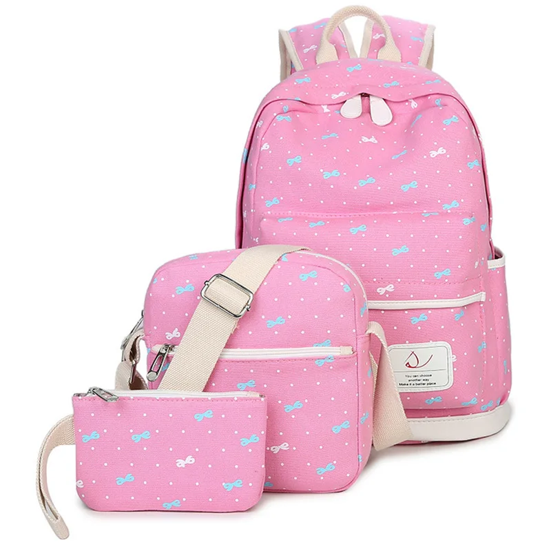 

Printing Children Backpacks For Teenagers Girls Lightweight Waterproof School Bags Child Orthopedics Schoolbags 3pcs/set