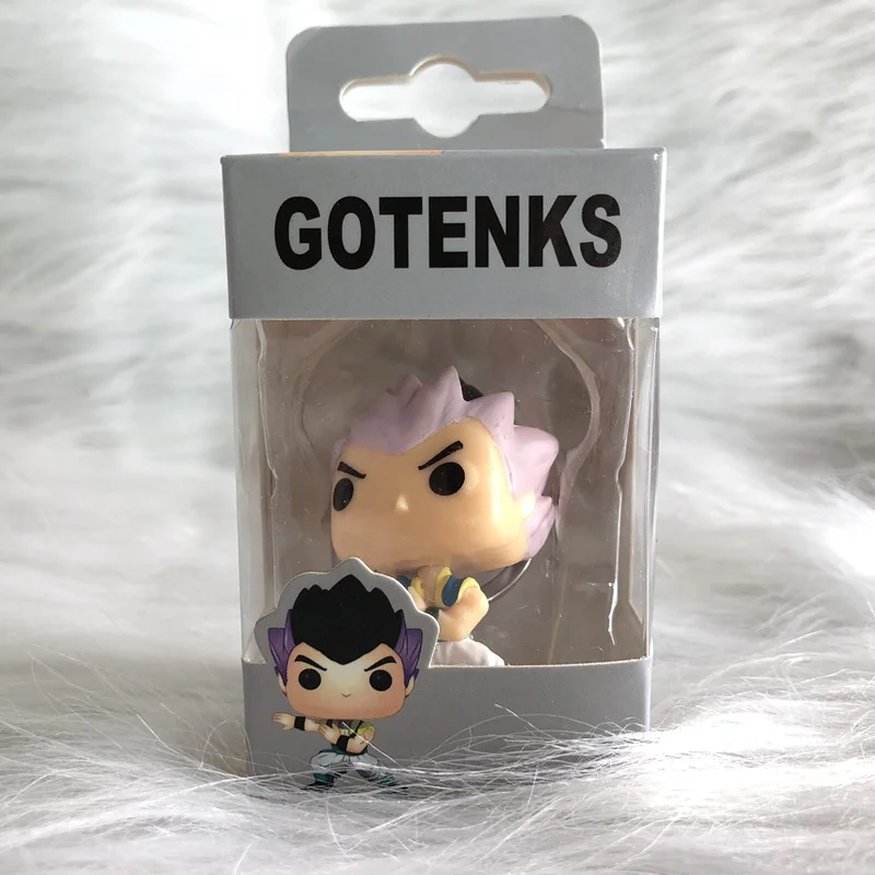 FUNKO POP New Japanese Anime Dragon Ball keychain GOTENKS BEERUS Pvc Action Figure Model Toys For Children Gift With Retail Box 