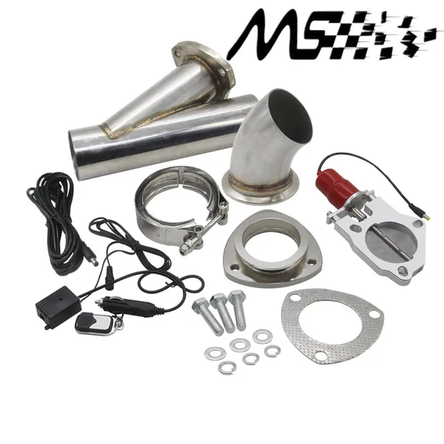 3''inch Exhaust Control Valve With Remote Control Car Stainless 76mm Electric Exhaust Valve Cut