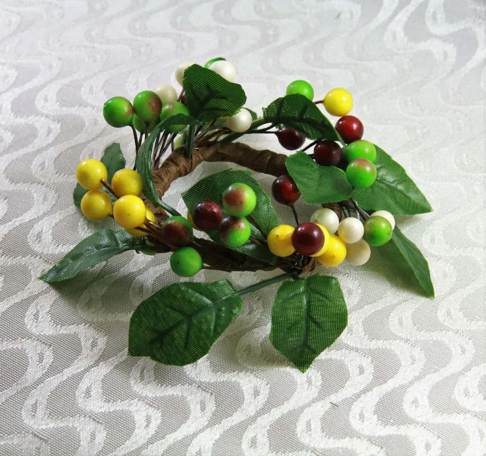 

free shipping christmas fruit decoration napkin ring, napkin holder for wedding