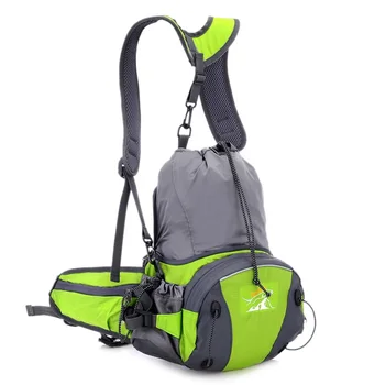 

Sports Waist Pack Men Women Waterproof Nylon Waist Belt Bag Bottle Holder Breathable Mesh Backpack Travel Hiking Camping Cycling