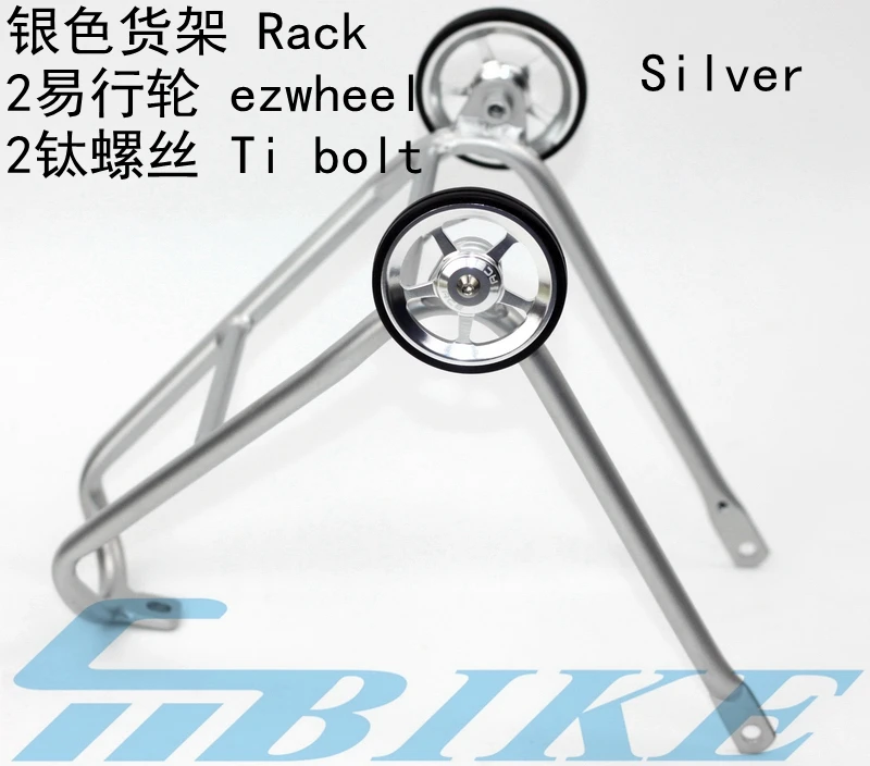 Cheap Bicycle Small Shelf Ultralight Bracket Rear Rack for Brompton Folding Bike Mini - saving Power Tow Small Wheels Aluminum Alloy 4