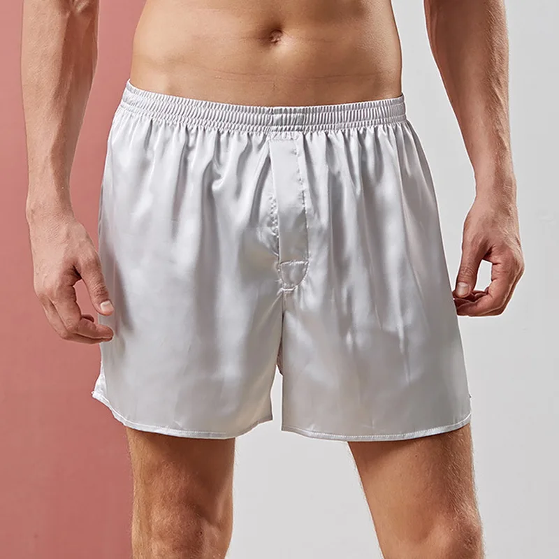 Litthing Мужское нижнее белье летние свободные пижамы шорты тонкие дышащие шелковые брюки с эластичной резинкой на талии большие размеры