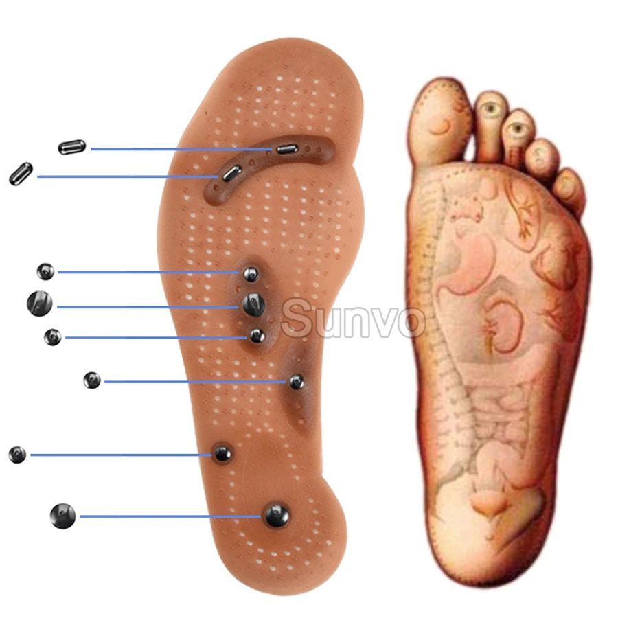 Магнитная терапия для похудения стельки для похудения массажный Уход за ногами коврик для обуви коврик коричневая Стелька дропшиппинг подошвы