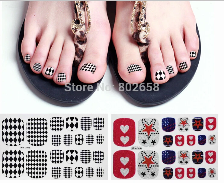 Free Shipping 5setlot 3d Nail Foil Stickers Wraps Toe Nail Art