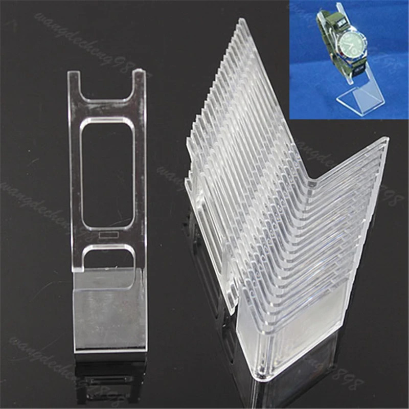 

20pcs Clear PlasticWatch Bracelet Watch Bracelet Jewelry display stand holder Showcase Stand Rack Simple Clear Design