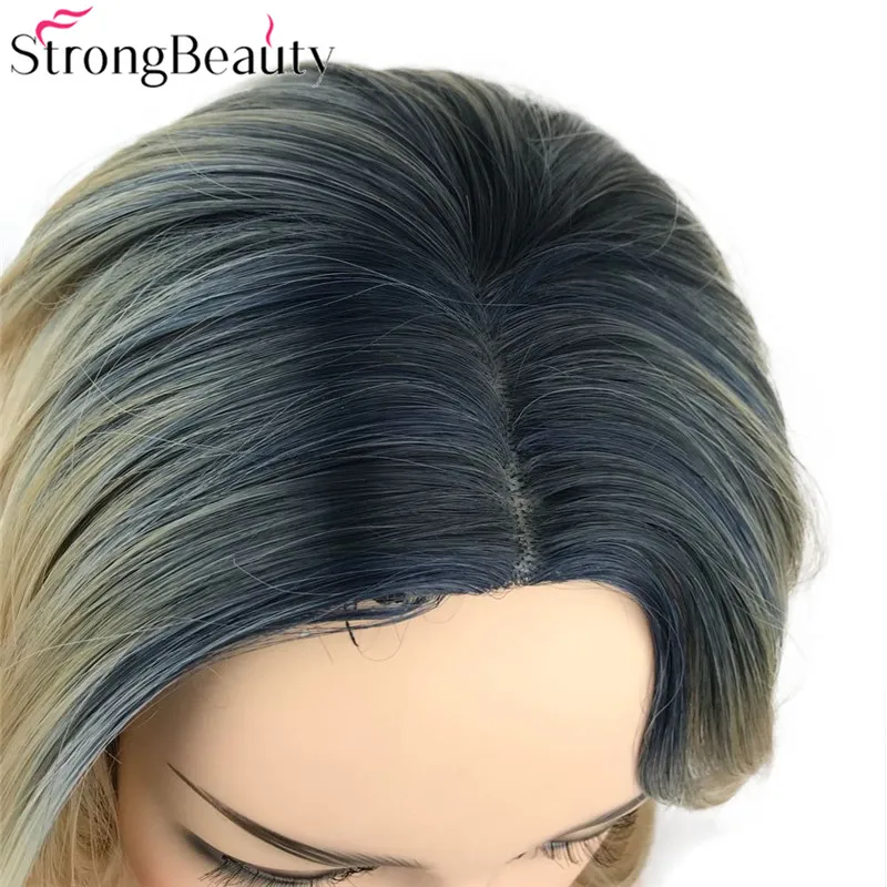 StrongBeauty синтетический парик женские парики длинные волнистые серые