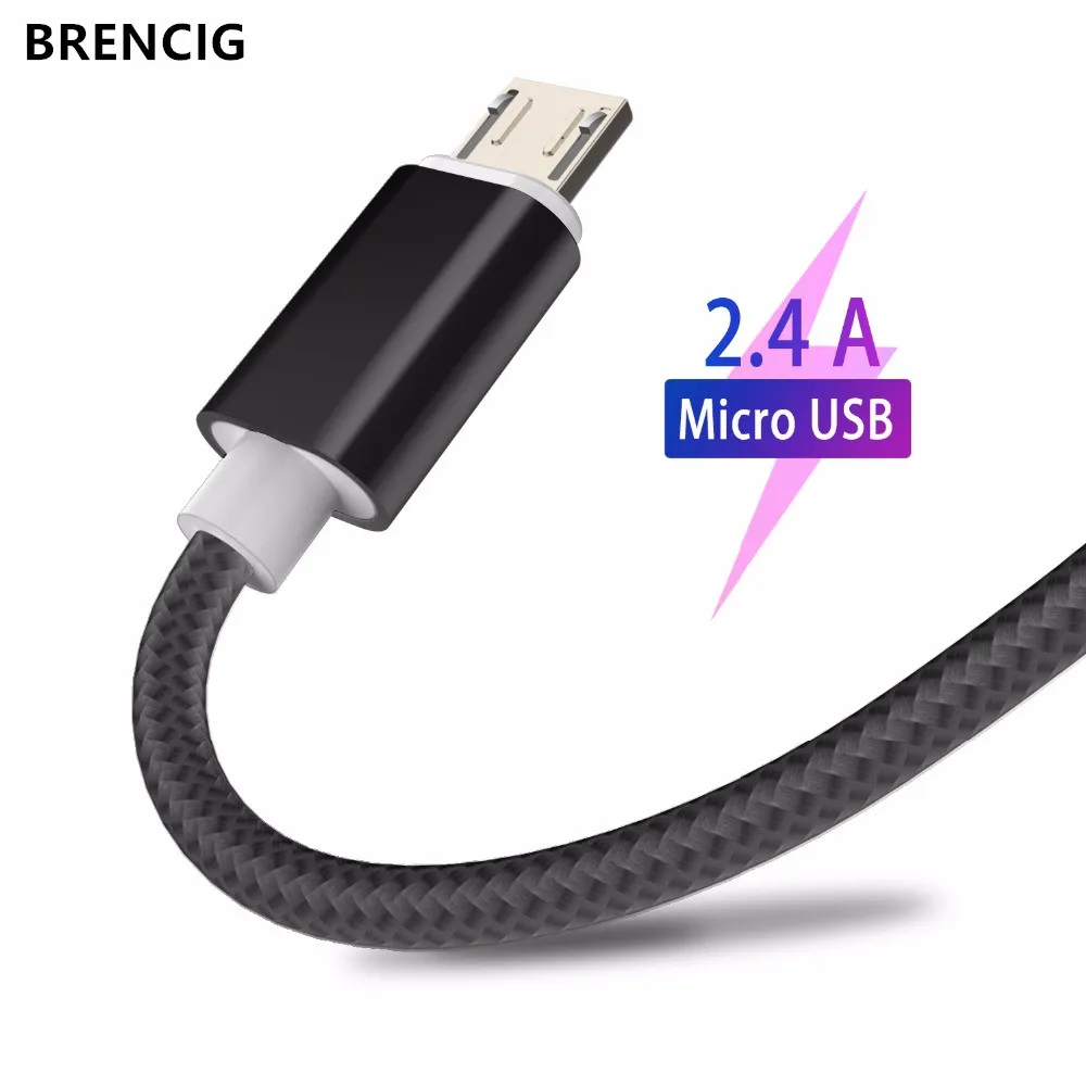 Кабель Micro USB для быстрой зарядки нейлоновая оплетка синхронизации данных Android