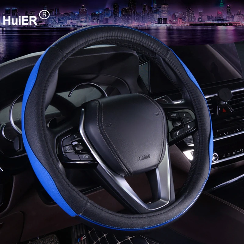 

Car Steering Wheel Cover Universal Volant 7 Colors Comfortable Braid on the Steering-wheel Funda Volante Universal 38 cm/15 inch
