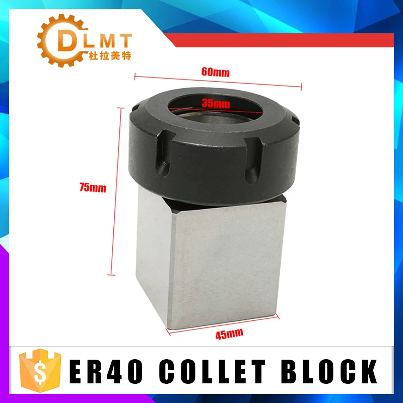 New Square Collet ER-40 Block Chuck Holder for CNC Lathe Engraving Machine