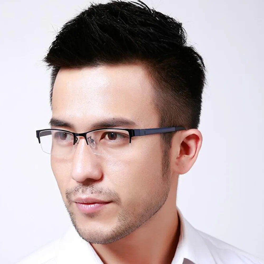 

Super Light Fashion Eyeglass Frames Metal TR90 Half Rim Men Women myopia Rx able Glasses Top Quality