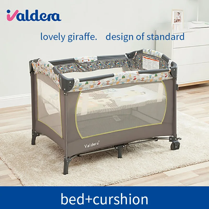 7 больших бесплатных подарков! Высокое качество Valdera бренд детская кровать От 0 до 6 лет использовать для сна играть колыбели детские кроватки отправить игрушки москитная сетка
