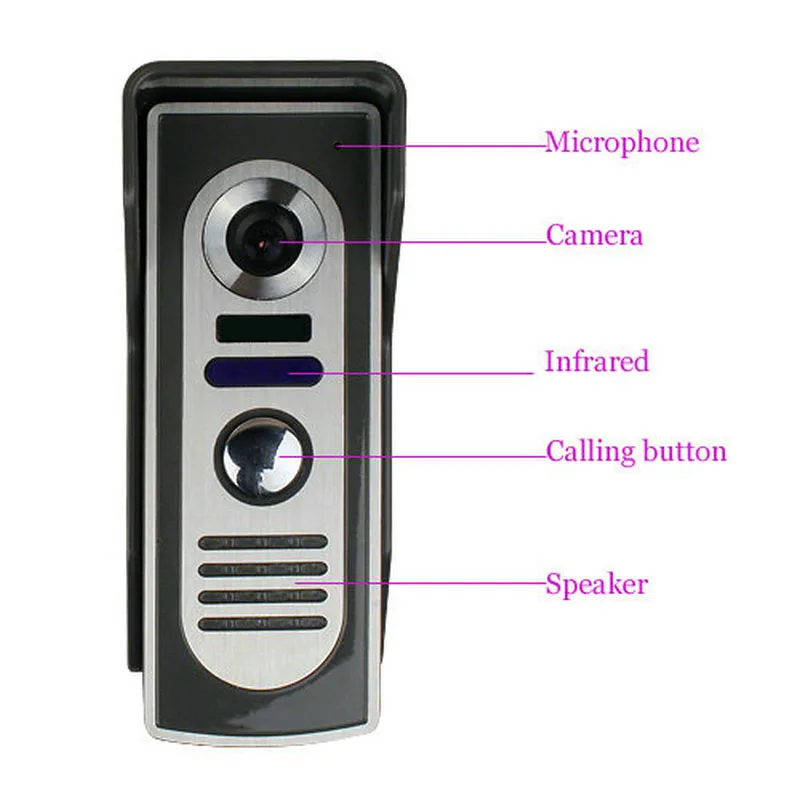 Intercom com Câmera Polegada 1-monitorar Night Vision Vídeo Porta Telefone Campainha hd 700tvl 7 Tft Kit 2-câmera 5 video door phone doorbell