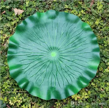 

60 cm Garden Home Decor Artificial Flower Lotus Leaf EVA Material Fish Tank Water Pool Decorations Green Plant Craft Ornament