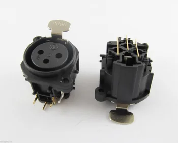 

10pcs Black XLR 3 Pin Female Jack Panel Mount Connector 3 Pole Copper Gold Plated
