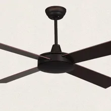 220 В 70-100 Вт 48 дюймов черный Электрический Потолочный вентилятор бесшумный энергосберегающий 3 шестерни деревянные листья настенный переключатель 4 листья 106x35 см