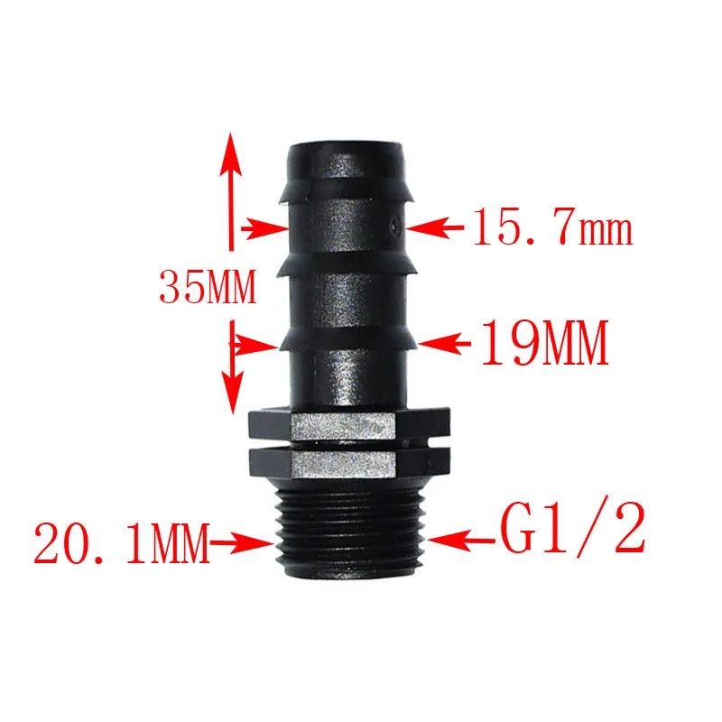 Wxrwxy резьбовой соединитель 3/4 колючий соединитель 1/2 20 мм шланг адаптер садовый шланг фитинги 4 шт