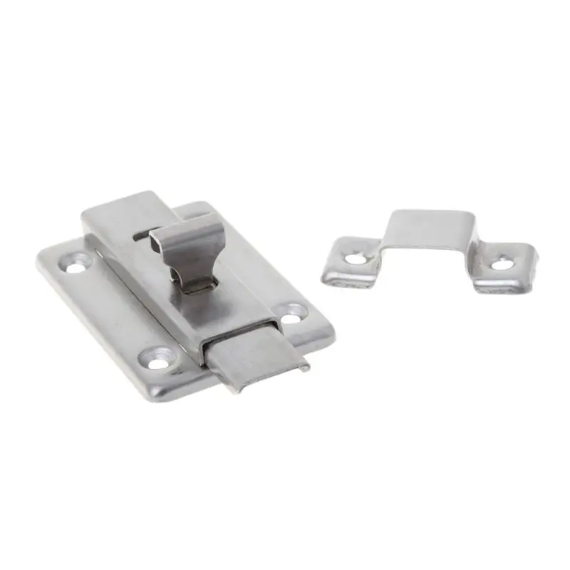 

Stainless Steel Spring Latch Slide Door Lock Security Gate Barrel Bolt Padlock