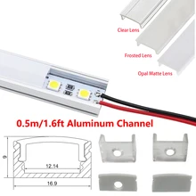 0,5 м супер тонкий встраиваемый алюминиевый светодиодный профиль без фланца для прокладки в пределах 12 мм светодиодный светильник светодиодный алюминиевый профиль