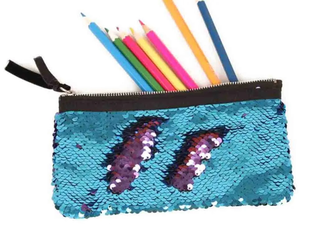 

Joyloading Girls Fashion Sequins Cosmetic Cases Makeup Pen Storage Case Handbag