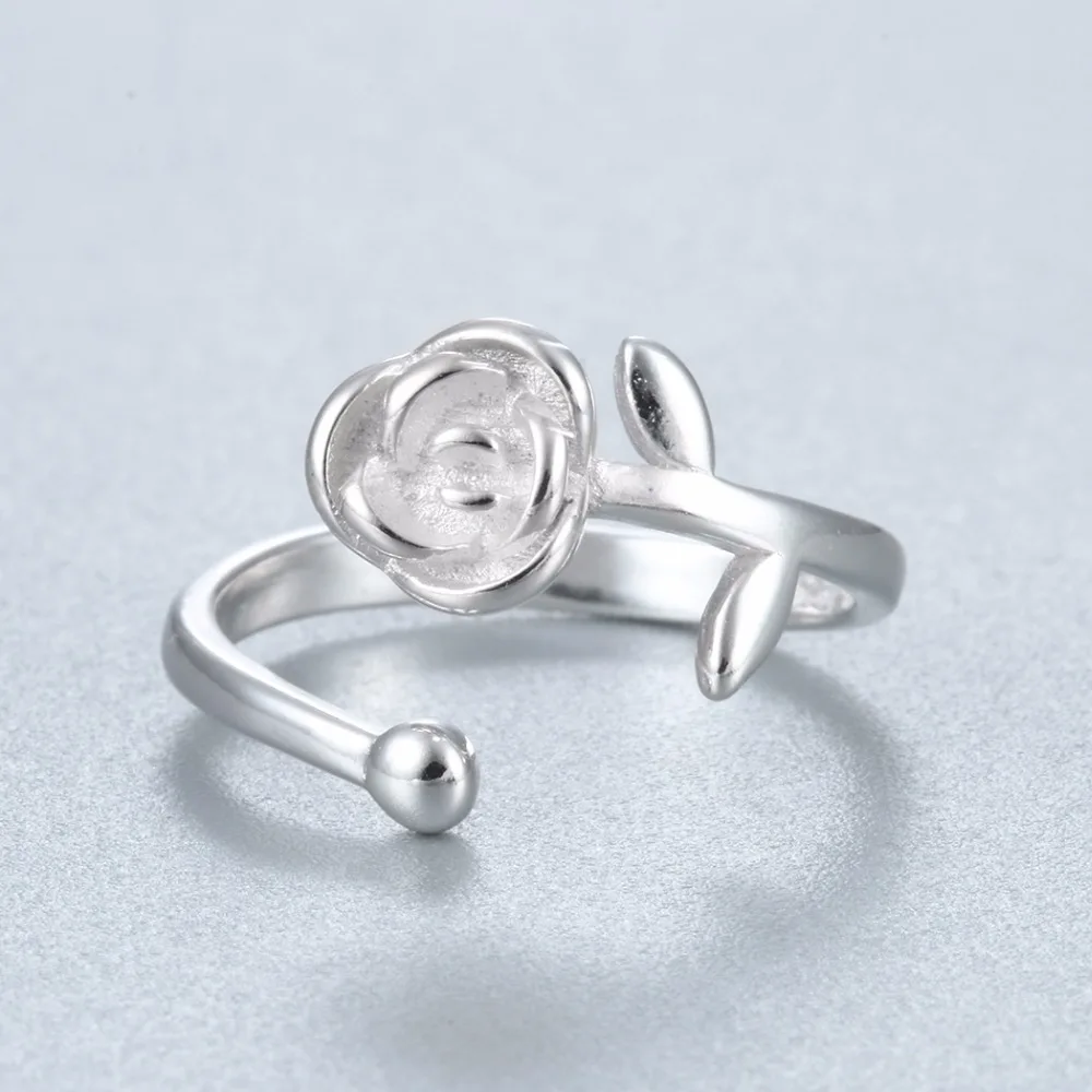 Kinitial Bijoux femme лепесток цветка розы кольцо для женщин регулируемые Свадебные