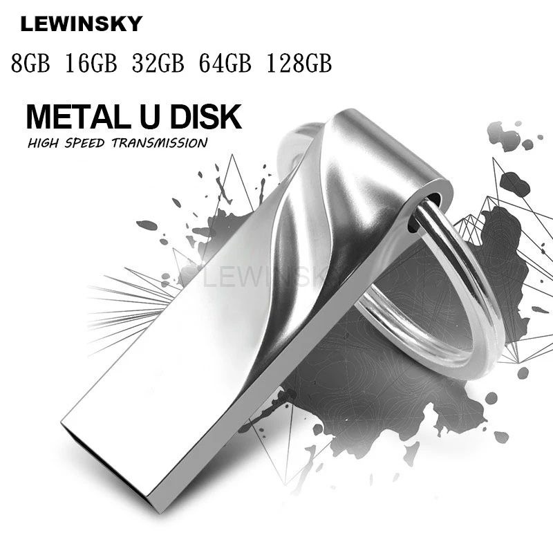 Usb флеш накопитель 64 ГБ высокоскоростная Серебристая Флешка 2 0 4 8 16 32 128 usb