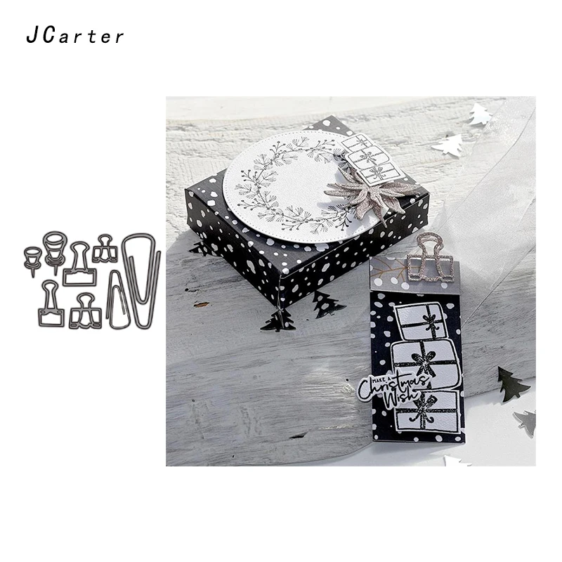 

JC New Metal Cutting Dies Scrapbooking Paper Clip Folder Cut Die Stencil Handmade Paper for Card Making Model Decoration Craft