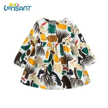 LONSANT/ г. осенне-зимние платья для девочек с длинными рукавами, vestidos, одежда для маленьких девочек с героями мультфильмов roupas infantis menina, Прямая поставка