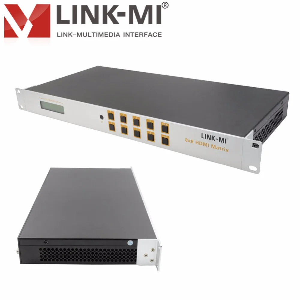 LINK MI 8x8 HDMI матричный коммутатор с RS232 1080P 3D 15 м через кабель 8 в выходных