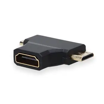 

BEESCLOVER 3 In 1 HDMI To Micro/MiniHDMI Female To Male To Female Tablet HD Adapter Converter For Mobile Phone