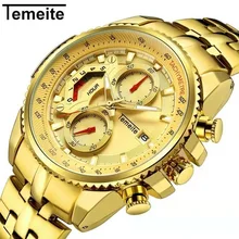 Wrist Watches Men 2019 Top Brand Luxury Golden Chronograph Men Watches Gold Big MaleWaterproof and shockproof Wristwatch Man Wrist Watches Men 2019 Top Brand Luxury Golden Chronograph Men Watches Gold Big MaleWaterproof and shockproof Wristwatch Man