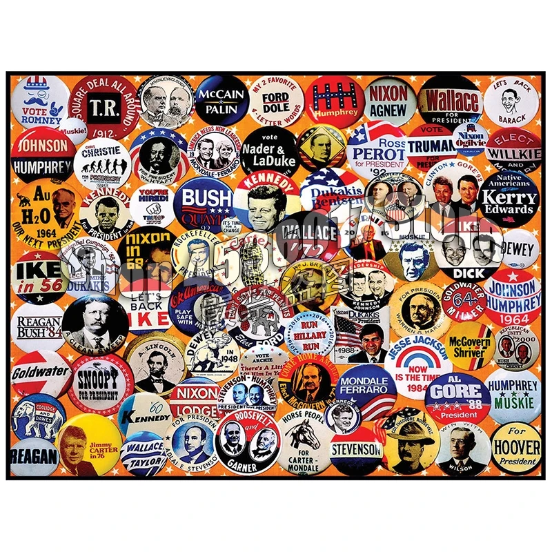 Diamond Embroidery Campaign Buttons Patriotic Americana Wall Art Diy Painting Cross Stitch Full Mosaic Decor Christmas | Дом и сад