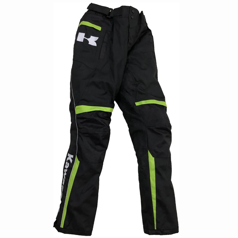 

Mens Kawasaki Team Motorcycle racing riding pants MOTO Motocross Off-Road rotective pants With Knee Protector pantaloni