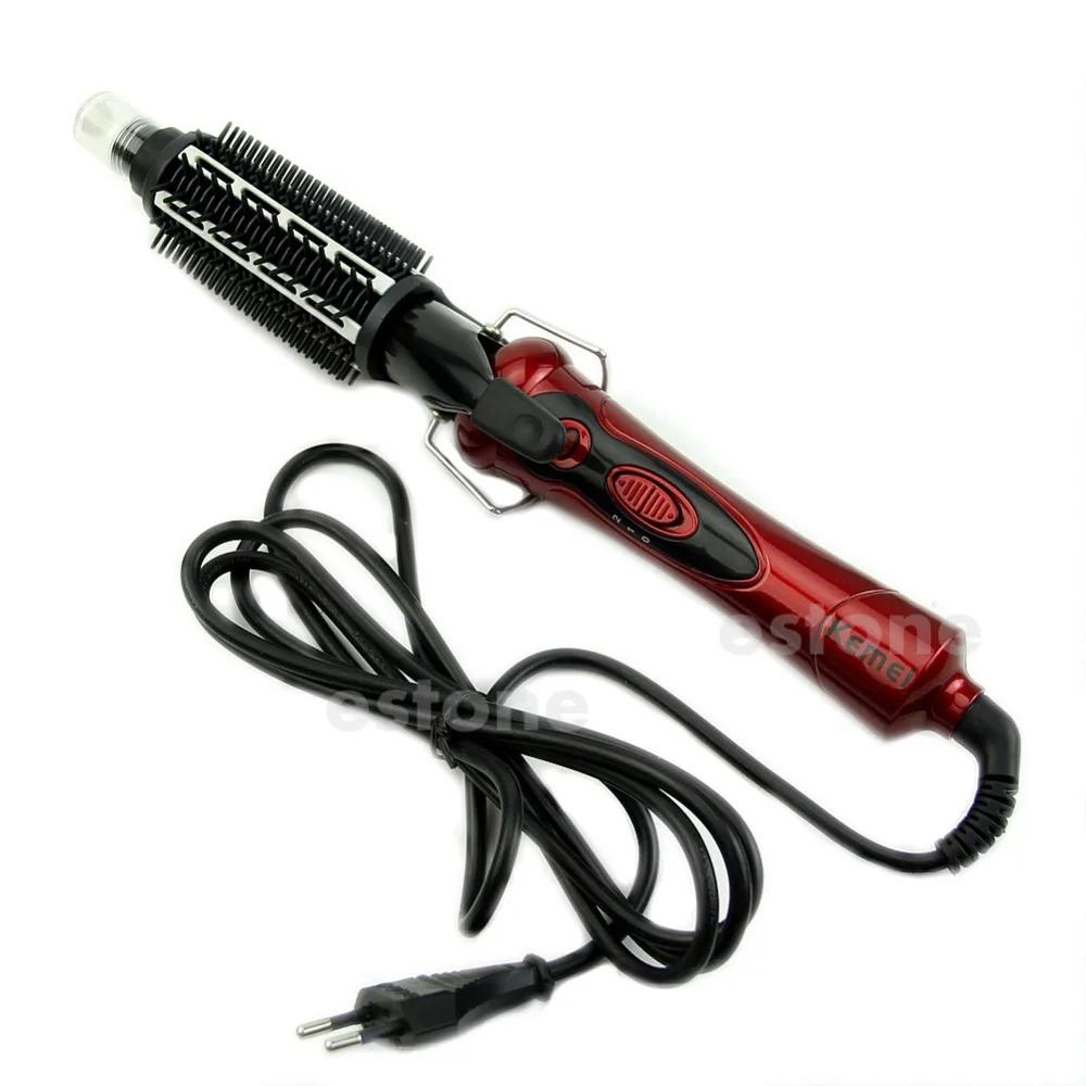 New Steam Curling Tong Curler Roller Wave Waver Iron add Brush Attachment Fast Heater 30W EU
