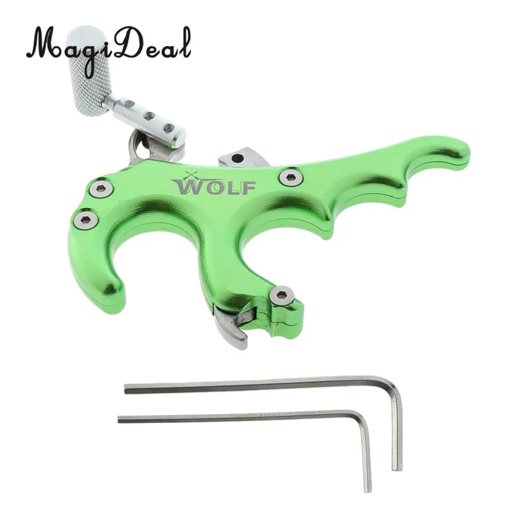 Outdoor 4 Finger Grip Archery Bow Release Aid Trigger for Compound Bow for Hunting Shooting