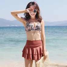 Женский купальник женский раздельный танкини для подростка купальный костюм женский из трех частей плюс размер купальник женский слитный