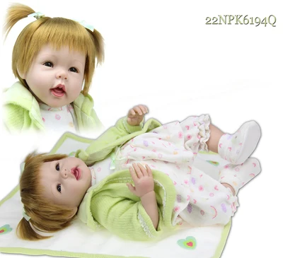 

22 Inch Lifelike Soft Silicone Reborn Fashion Gift Newborn Babies Toys toddler Arianna Tatiana boneca silicone reborn doll