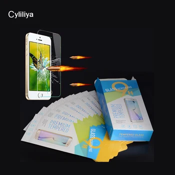 

0.26mm 2.5D 9H Tempered Glass Screen Protector for Iphone8 8plus X iPhone 7 7plus 6 6s 5s 5 4 6s plus 100pcs with retail package