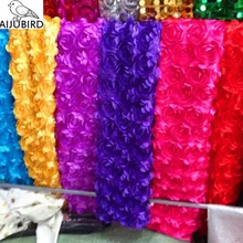 Китайская традиция 3D ткани цветок розы Ткань для Фоновые украшения для вечеринок свадебный стол Ковры свадебное платье украшения DIY реквизит для фотосессии