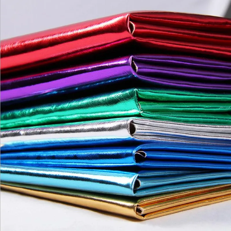 

Faux Metal Gilding Ransfer Coatiing Leather Fabrics PU Glitter Hairpin Decorative Clothes Artificial Leather Skin 96*140cm
