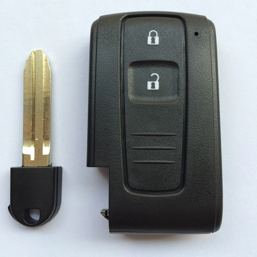 New Black Keyless Smart Remote Key Shell Key Case Fob 2 Button For ...