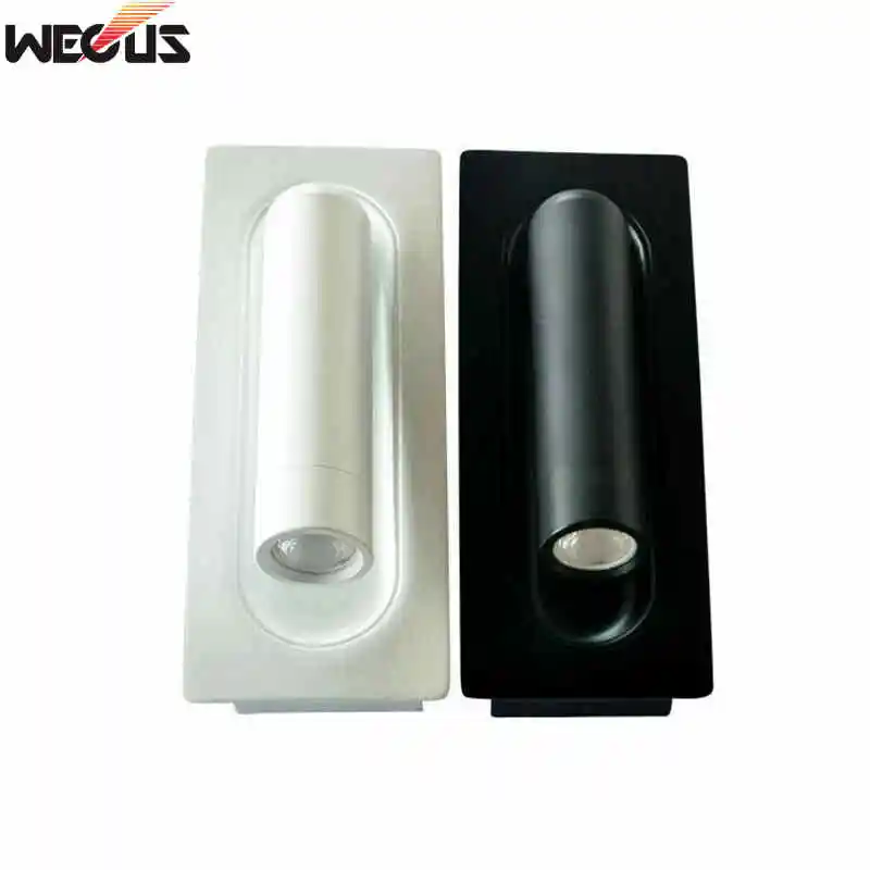 

(WECUS) Embedded Rotating Retro New Chinese Bedroom LED Wall Light Hotel Clubhouse Project Bedside Reading Light