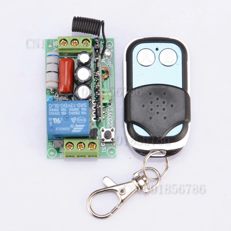 

220V 1CH 10A RF Wireless Remote Switch 315MHZ/433.92MHZ For Light Lamp LED SMD ON OFF With Cover Prevent The Pressing