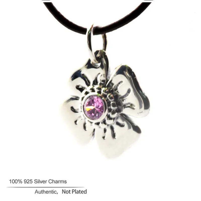 

Crystal Flower Lock Opener Silver Beads for DIY Charms Bracelets & Bangles Fashion Charm Silver 925 Jewelry for Girls DIY Making