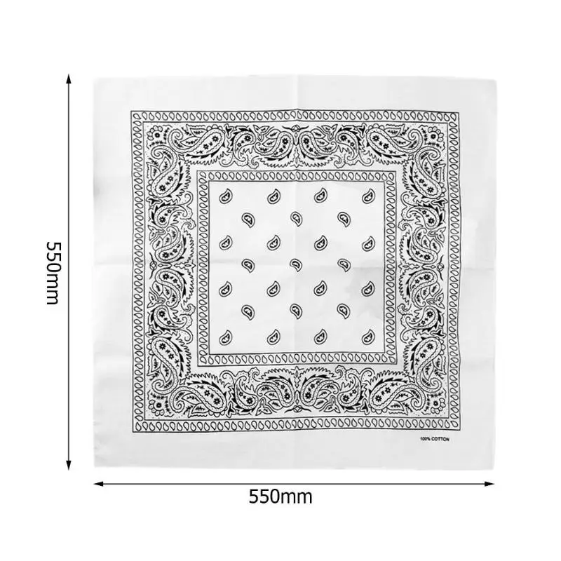 55*55 см хип-хоп хлопок Пейсли банданы голову Обёрточная бумага Черный, красный, белый цвета и т. д. 19 видов цветов шарфы