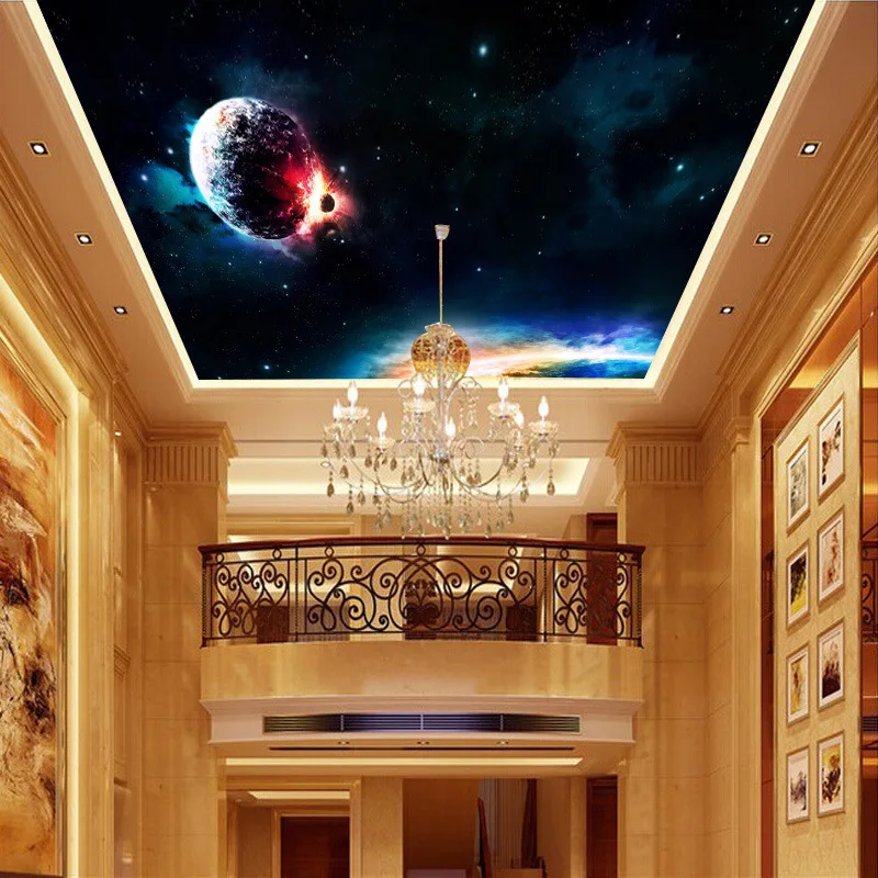 

Personalized custom wallpaper mural KTV ceiling wallpaper 3D stereoscopic TV backdrop mural 3D  wallpaper non-woven wallpaper