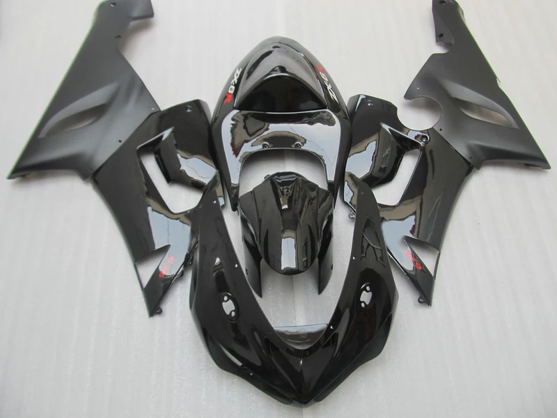 

Body kit for Kawasaki ZX6R fairing kits 2005 2006 plastic bodywork set 05 06 Ninja 636 all black fairings S225