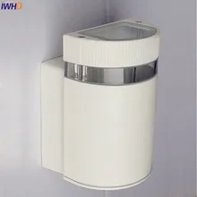 Iwhd современный открытый настенный светильник Водонепроницаемый крыльцо балкон сад одной головы настенные светильники из Освещение лампе снаружи Освещение