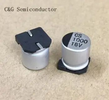 

100pcs 16V 1000UF SMD 10x10mm chip Aluminum Electrolytic Capacitor